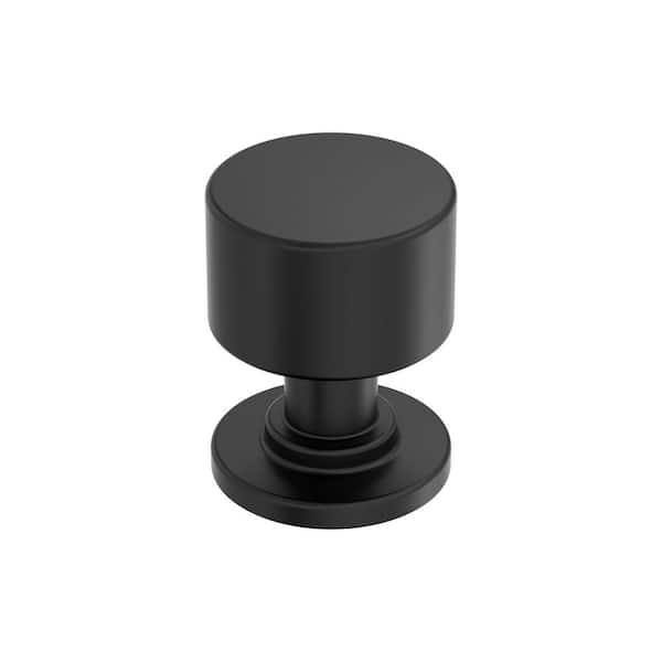Balon 1 in. (25mm) Diameter Matte Black Classic Round Cabinet Knob