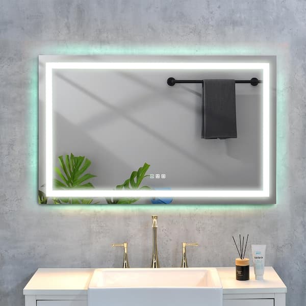 Inster 48 In W X 36 H Rectangular Frameless Led Mirror Anti Fog Dimmable With Memory Function Wall Bathroom Vanity Wshdrmmr0049 - Best Led Bathroom Vanity Mirror