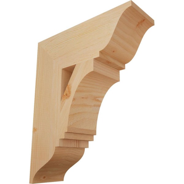 Ekena Millwork 5.5 in. x 22 in. x 18 in. Douglas Fir Imperial Traditional Smooth Bracket