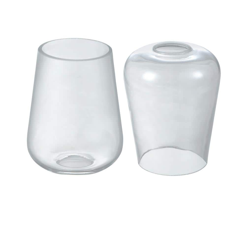 Clear Glass Bell Pendant Shade Set, 4.75" Diameter