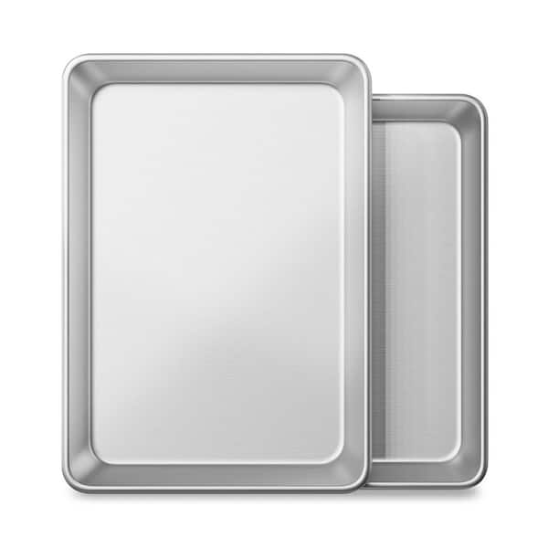 Baking Pan Set of 2 (9" x 13" and 10.5" x 15"), Oven Safe to 500°F, Small and Medium Aluminum Cookie Sheets Pan