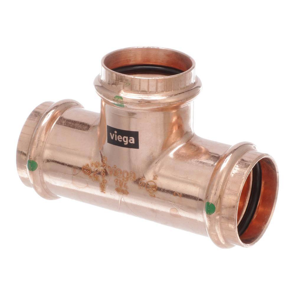 Viega ProPress 1 1 4 Press Copper Tee 77442 The Home Depot 44 OFF