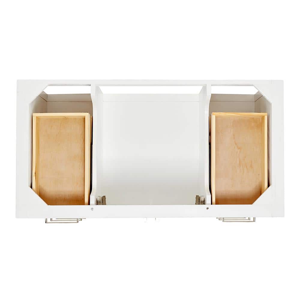 Magnolia White Solid Wood Freestanding Bath Vanity with Quartz Top