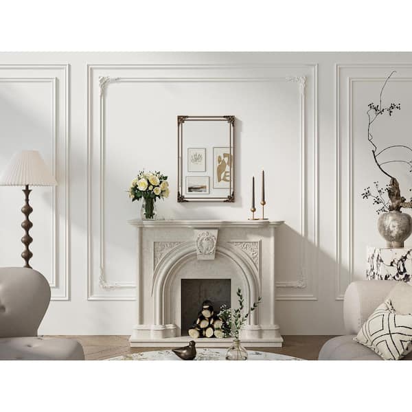 KeonJinn 20 in. H x 30 in. W Framed Rectangular Vintage Mirror