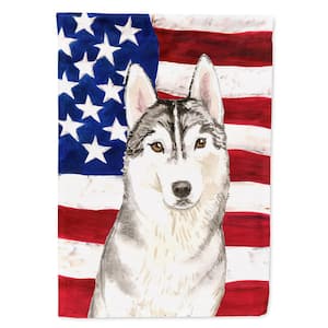 0.91 ft. x 1.29 ft. Polyester Patriotic USA Siberian Husky 2-Sided 2-Ply Garden Flag