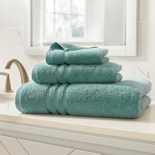 Home Decorators Collection Turkish Cotton Ultra Soft Aloe Green Bath Towel