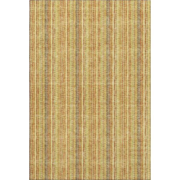 Mayfield Premium Machine Washable Abstract AMF982 Honey 10 ft. x 14 ft. Area Rug