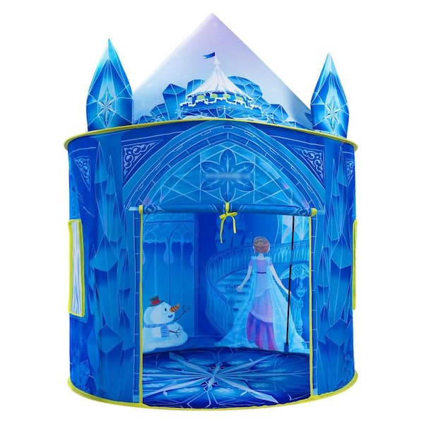 Princess Series Polyester Indoor/Outdoor Swing Set with Ice Castle Design, Carrying Bag, and Frozen Toy for Girls
