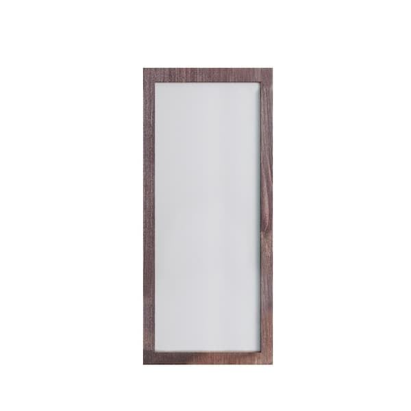 HOMACER 36 in. x 84 in. One Pane Frosted Glass Full Lite Dark Walnut Assembled Solid Natural Pine Wood Barn Door Slab with Frame