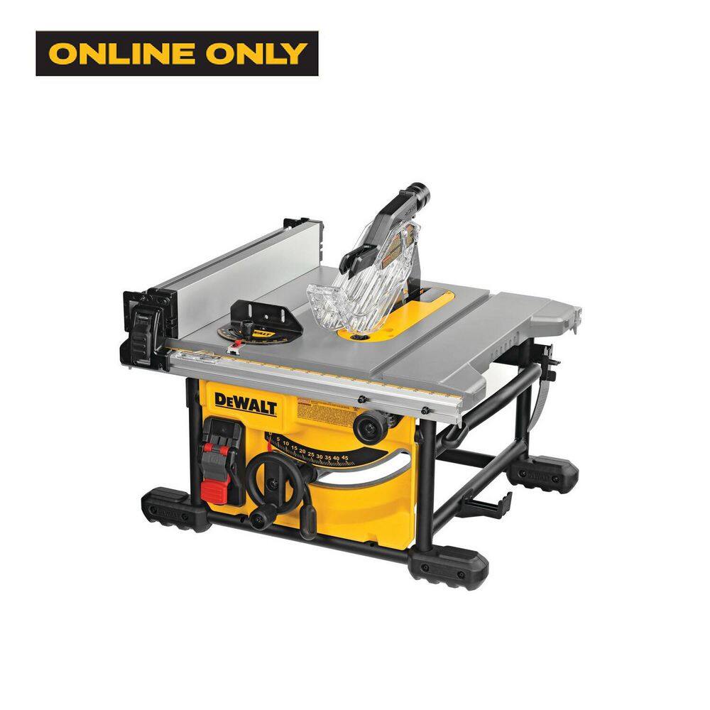 DEWALT 15 Amp Corded 8-1/4 in. Compact Portable Jobsite Tablesaw (Stand Not Included) DWE7485
