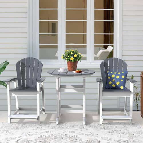 Tall Adirondack Chair, Outdoor Balcony Chair, Patio Barstool Chair