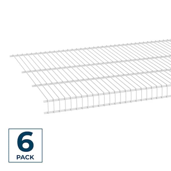 Close Mesh 144 in. L x 20 in. D White Ventilated Wire Closet Shelf (6-Pack)
