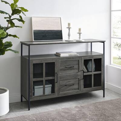 Gray Sideboards Buffets Kitchen Dining Room Furniture The Home Depot