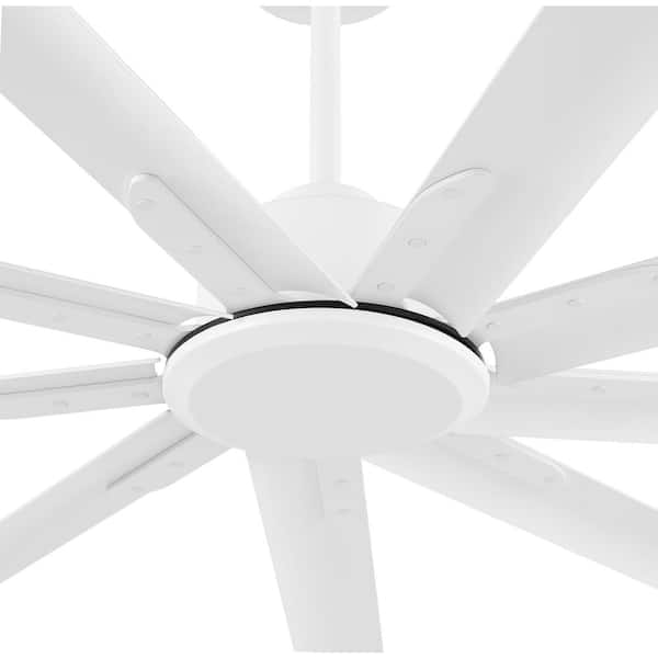 WINGBO 84 in. 9 Blades Indoor Ceiling Fan in White with Remote 