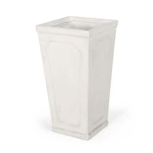 Wilbert 30.5 in. Tall Antique White Concrete Outdoor Lightweight Tapered Planter