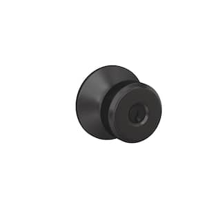Schlage Bowery Privacy Knob with Collins Trim Bed and Bath - Matte Black