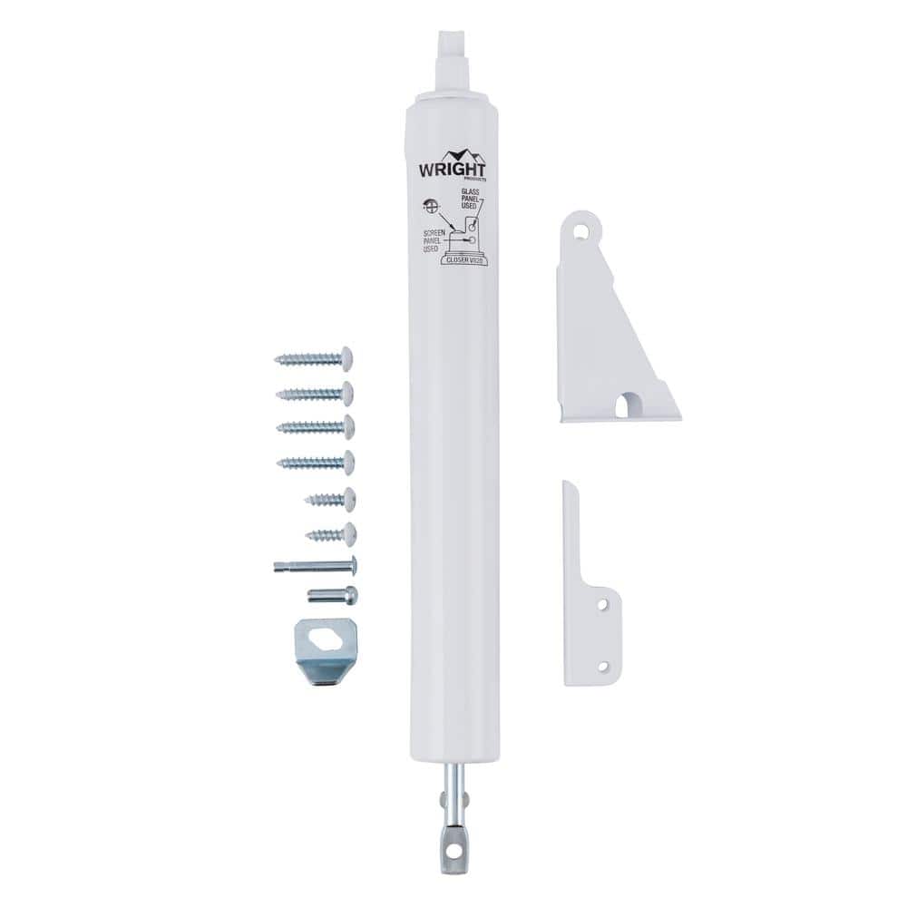 Wright Medium Duty White Aluminum Pneumatic Door Closer