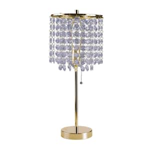 20.25 in. H Gold Deco Glam Table Lamp