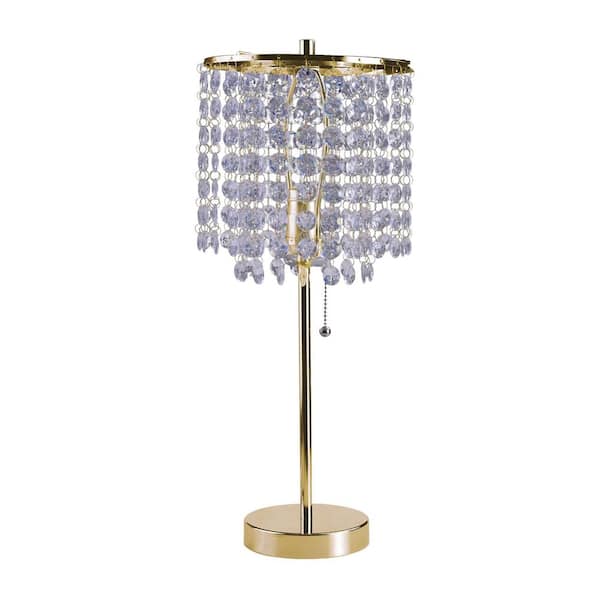 ORE International 20.25 in. H Gold Deco Glam Table Lamp
