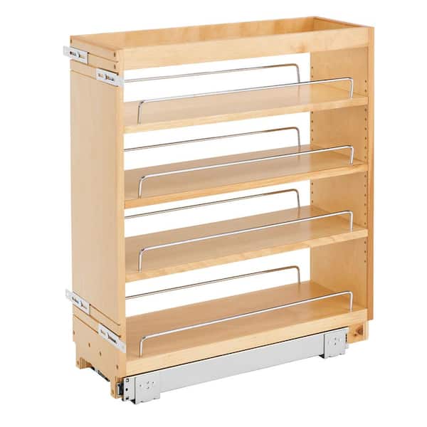 Rev-A-Shelf Natural Maple 8" Pull Out Kitchen Cabinet Organizer Pantry Spice Rack