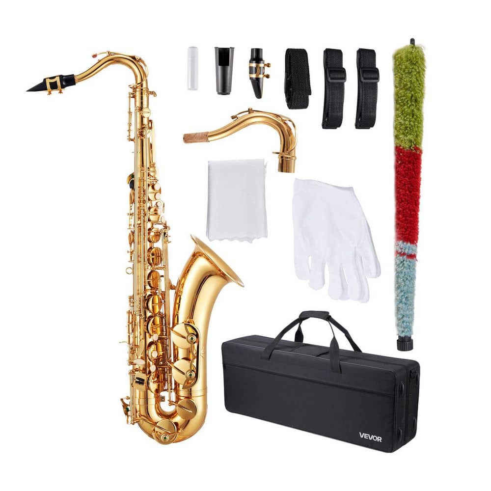 Tenor Saxophone B Flat Brass Beginner Kit with Case and Essential Learning Accessories, 23 Keys Gold Finish, 2025 Update price history on PriceWatchPro