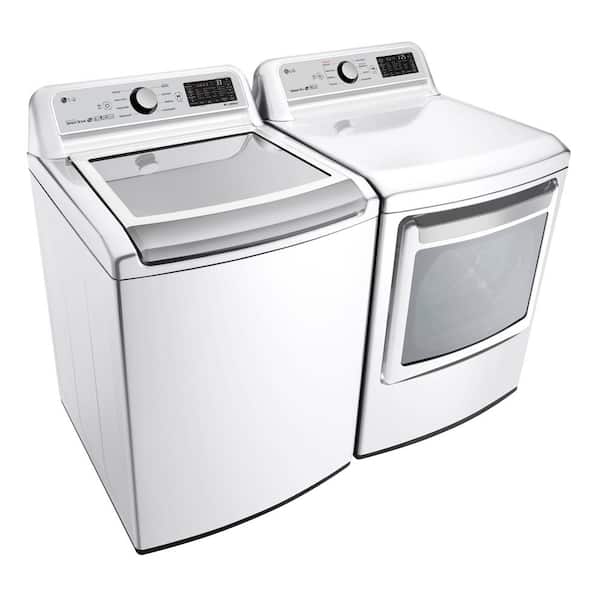 LG 5.0 cu. ft. High Efficiency Mega Capacity Smart Top Load Washer with TurboWash3D Wi-Fi Enabled in White, ENERGY STAR WT7300CW - The Home Depot