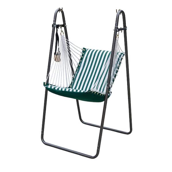 Algoma Sunbrella 22 in. Soft Comfort Hammock Swing Chair with Stand, Green