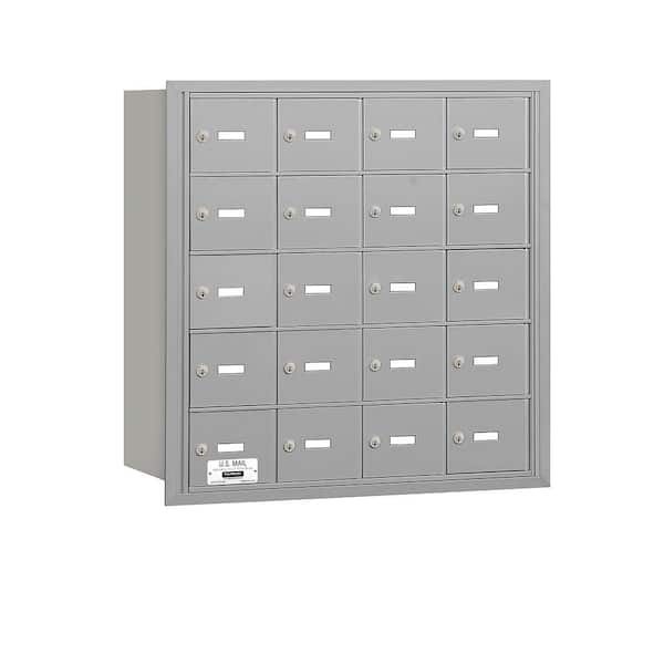 Salsbury Industries Aluminum USPS Access Rear Loading 4B Plus Horizontal Mailbox with 20A Doors