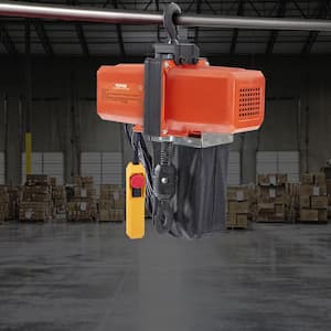 Electric Chain Hoist 1100 lbs. Single Phase Overhead Crane 15 ft. Lifting Height 10 ft./min Speed for Garage, Shop