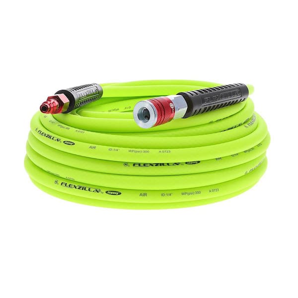 3-Piece Air Hose Kit, 1/4 in. x 50 ft., with Color Connex Coupler and Plug, Type D, Red