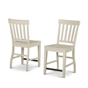 Cayla 42 in. White Counter Chair (Set of 2)