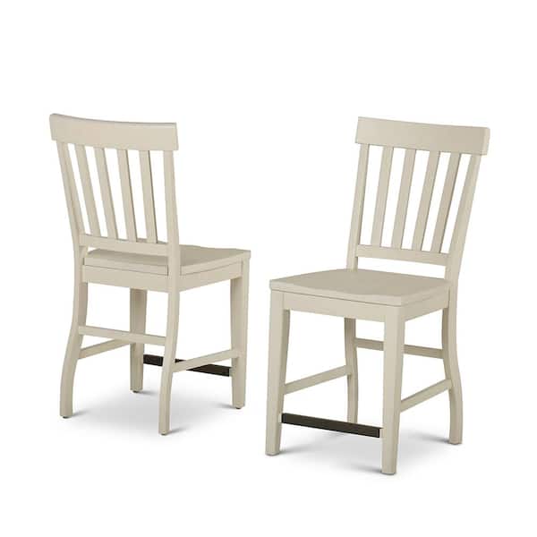 Steve Silver Cayla 42 in. White Counter Chair (Set of 2)