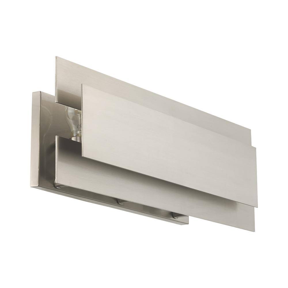 Modern Brushed Nickel 3-Light Vanity Wall Sconce