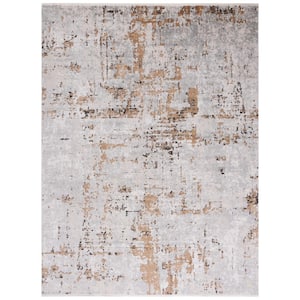 Shivan Gray/Gold 8 ft. x 10 ft. Geometric Area Rug