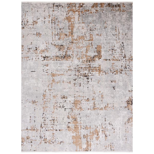 SAFAVIEH Shivan Gray/Gold 8 ft. x 10 ft. Geometric Area Rug