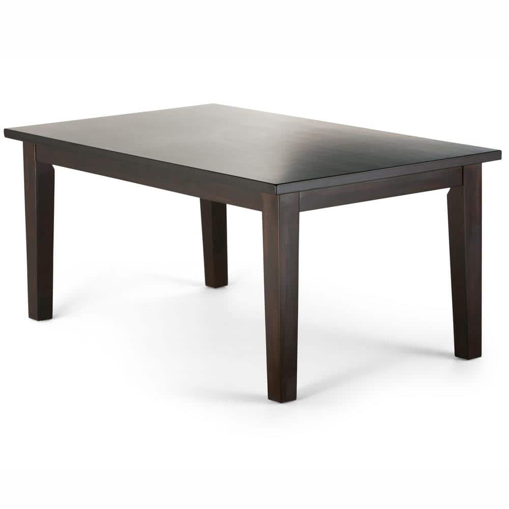 Eastwood Java Brown Solid Hardwood Rectangular Dining Table