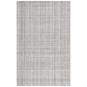 Abstract Gray/Rust 3 ft. x 5 ft. Plaid Unitone Area Rug