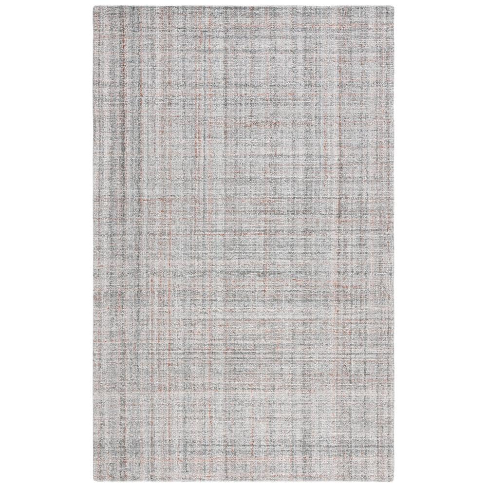 Abstract Gray/Rust 5 ft. x 8 ft. Plaid Unitone Area Rug price history on PriceWatchPro