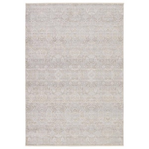 Wayreth Taupe/Silver 8 ft. 10 in. x 12 ft. 7 in. Floral Indoor Area Rug