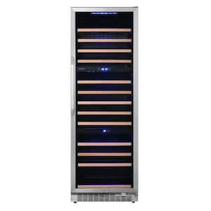 Triple Zone 131-Bottle 24" Built-In Wine Cooler in Stainless Steel