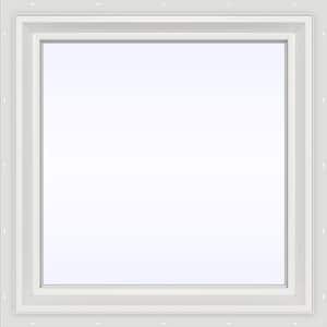 23.5 in. x 23.5 in. V-2500 Series White Vinyl Picture Window w/ Low-E 366 Glass