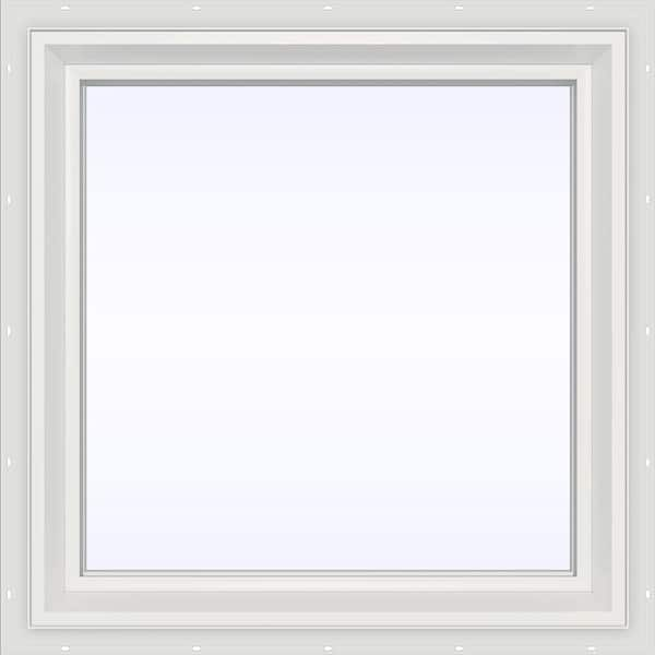 JELD-WEN 23.5 in. x 23.5 in. V-2500 Series White Vinyl Picture Window w/ Low-E 366 Glass