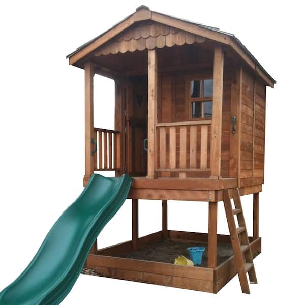 Outdoor Living Today 6 ft. x 9 ft. Sunflower Playhouse with Sandbox