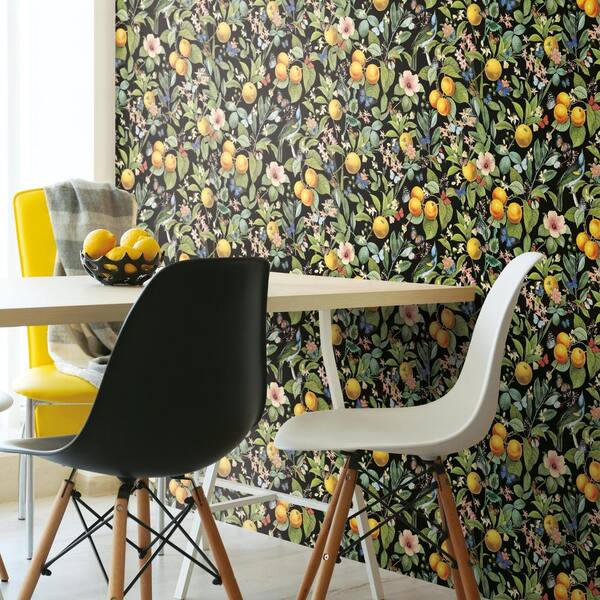 York Wallcoverings Citrus Peel Vinyl Peel Stick Wallpaper Roll Covers 28 18 Sq Ft Rmkrl The Home Depot