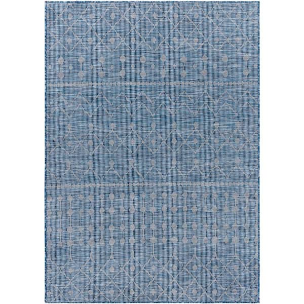 Laylani Blue 3 ft. x 7 ft. Indoor/Outdoor Area Rug
