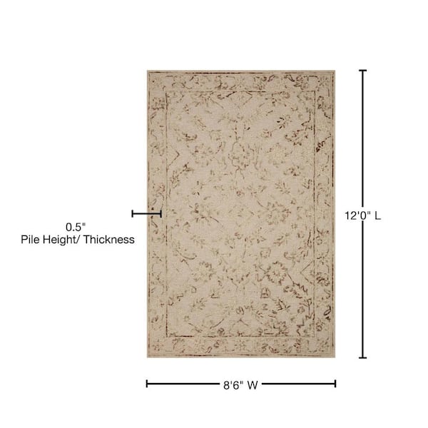 LOLOI II Halle Lagoon/Multi 3 ft. 6 in. x 5 ft. 6 in. Traditional Wool Pile  Area Rug HALEHAE-04LJML3656 - The Home Depot