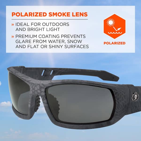 Skullerz Odin Polarized Smoke Lens Kryptek Typhon Safety Glasses