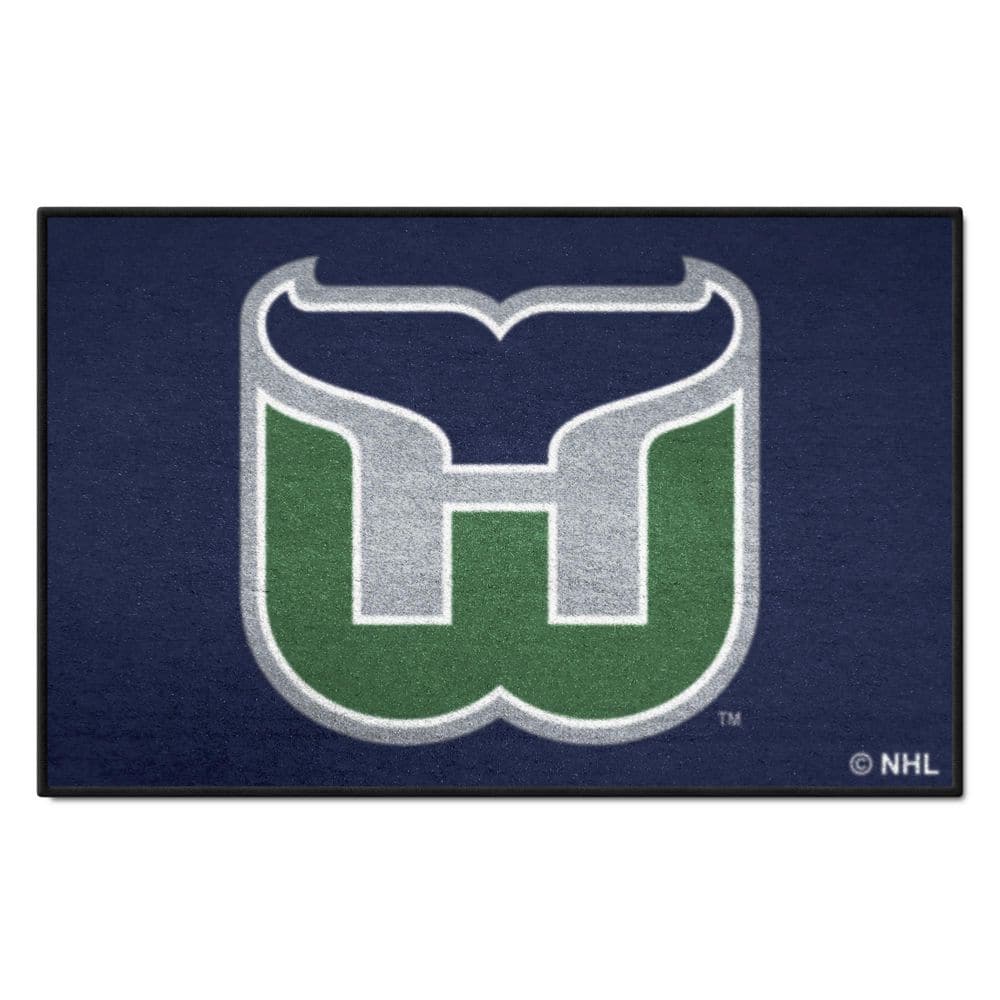 FANMATS NHL Retro Hartford Whalers Blue 5 ft. x 8 ft. Plush Area Rug 35502  - The Home Depot