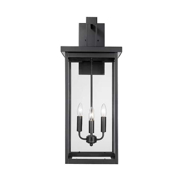 Millennium Lighting Barkeley 4 Light 12 in. Powder Coated Black Outdoor with Clear Glass