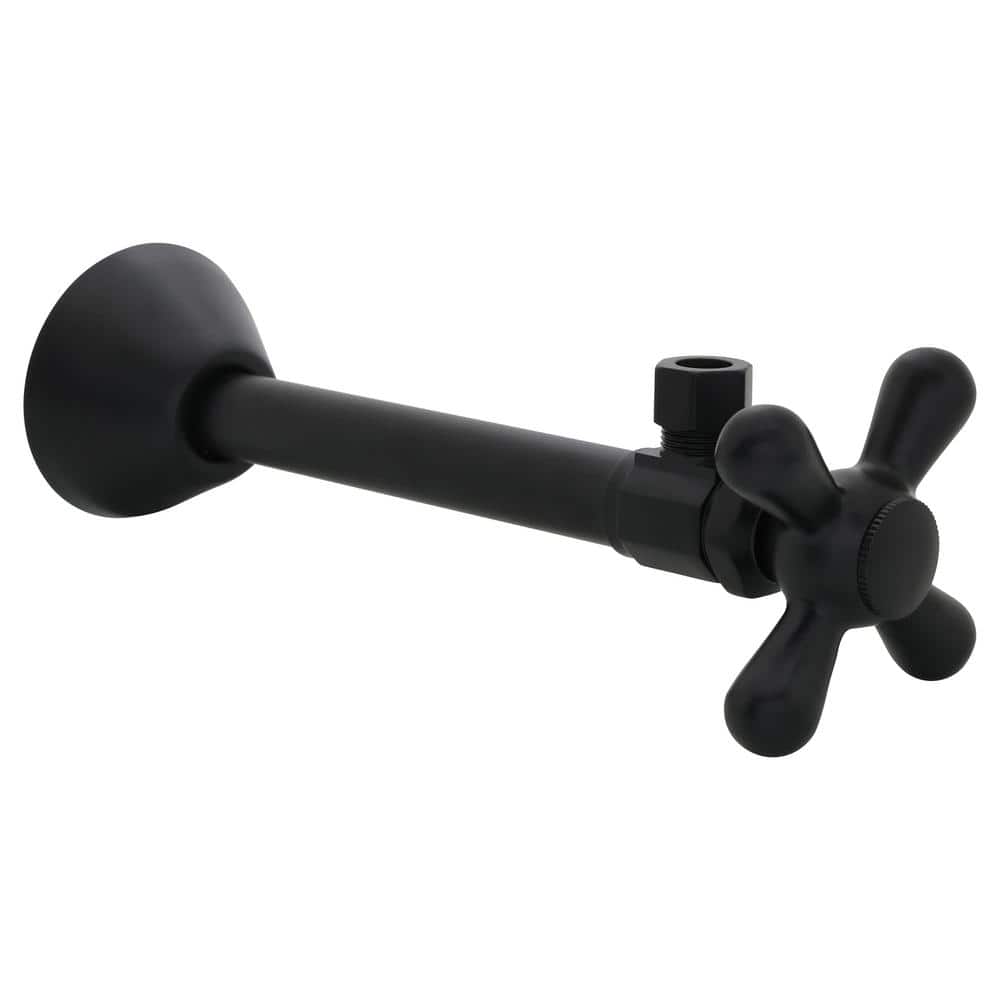 1/2 in. Copper Sweat x 3/8 in. O. D. Compressor Cross Handle Angle Stop, Matte Black price history on PriceWatchPro